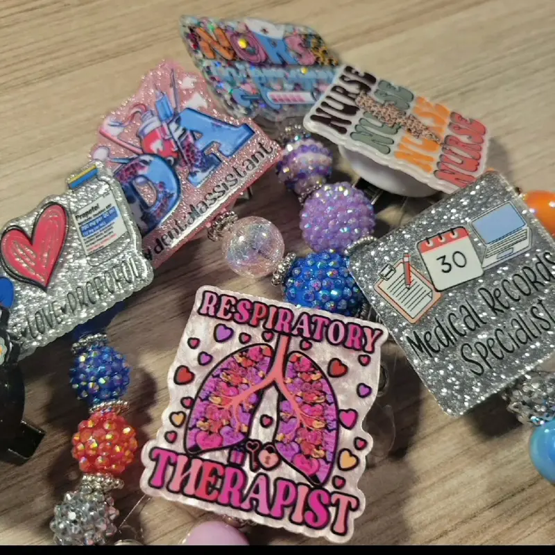 Badge reels WITH BEADS Badge reels WITH BEADS