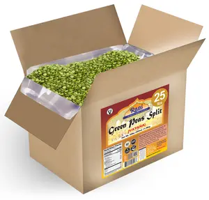 Rani Green Peas Split, Dried (Vatana, Matar) 400oz (25lbs) 11.36kg Bulk Box ~ All Natural | Vegan | Gluten Friendly | Product of USA