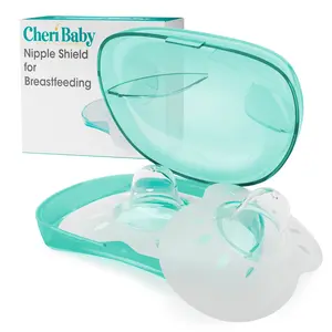 Nipple Shield Set for Breastfeeding Difficulties, Contact Nipple Protector, Food-Grade Silicone, BPA/bps Free, Includes Portable Box