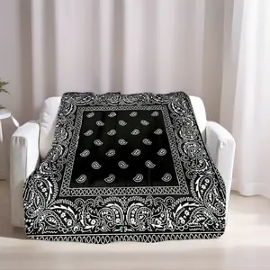 Bohemian Floral Pattern Headscarf-style Sofa Blanket Ultra-Soft Flannel Throw High-Quality Material Warm Comfortable Multi-Purpose for Beds & Sofas Home Gift birthday celebration