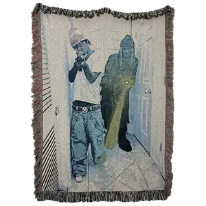 Tuff Threads Cotton Woven Tapestry Wall-Mounted 37x52 in Hang Up In Room