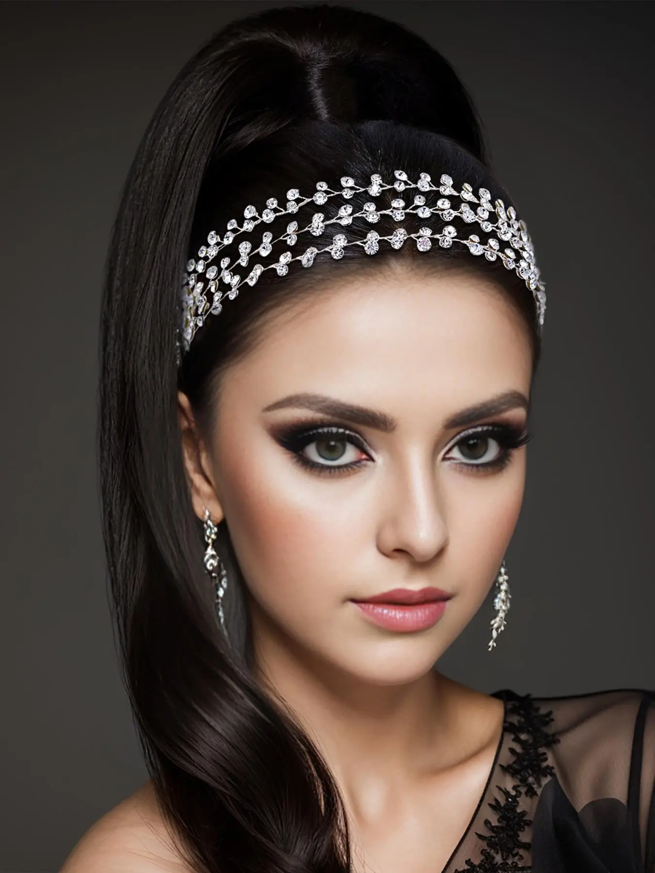 2024 New Style Rhinestone Decorated Headband, Elegant Bridal Headwear for Wedding Bridal Party Formal Occasions, Fashion Hair Accessories, Hairpieces Headpiece for Women Hairstyles Ideas, Beauty
