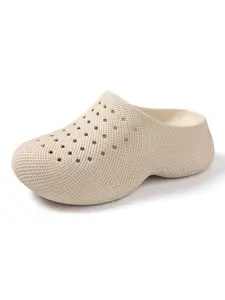 Men's 3D Print Clog Slippers, Thick Sole EVA Cloud Slides, Breathable Hollow Out Closed Toe Shoes, Non-Slip Casual Summer Footwear for Indoor Outdoor Beach Shower, Fashion Street Style Platform Sandals