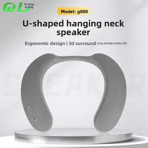 G800 neck-mounted wireless Bluetooth speaker for outdoor sports and running with card slot and 3D neckband design — premium portable neckband speaker