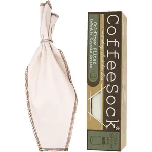 CoffeeSock ColdBrew Filter - Certified Organic Cotton Reusable Coffee Filter (CB64-01)