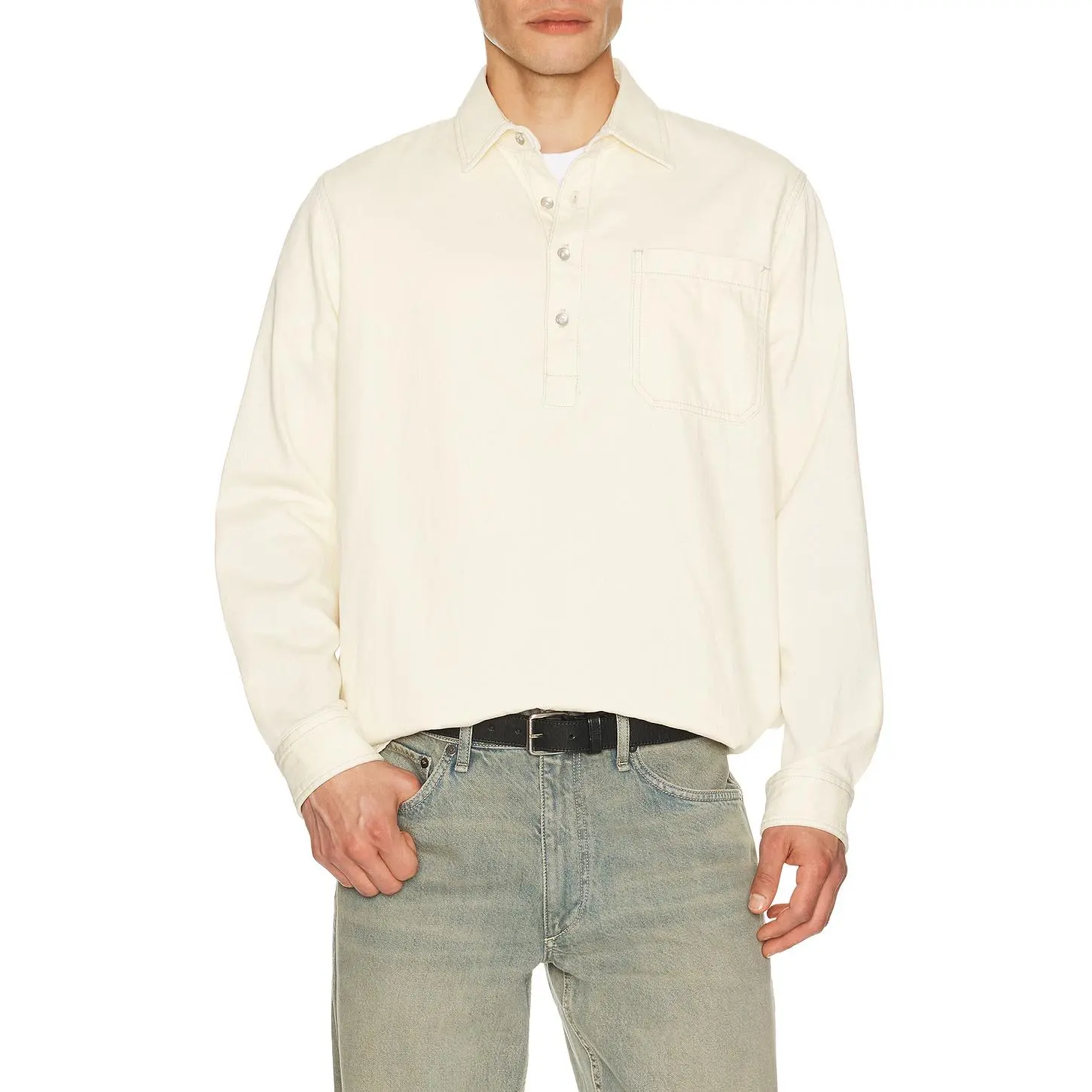 Rag & Bone Popover Shirt in Ecru