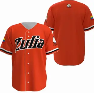 Zulia Baseball Jersey Venezuela Baseball Shirt Lightweight Breathable Sports Jersey Men Women Unisex Fan Jersey