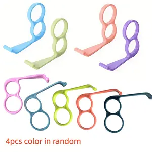 4pcs Random Color Phone Hooks, Creative Phone Stand Holder, Hand-Free Smartphone Support, Desk Mount, Finger Assist Grip