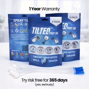 Tilted 360 Spray Bottle Adapter - Turn Any Spray Bottle Into a 360 Sprayer!