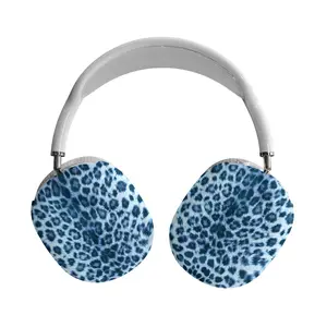 Blue Leopard AirPods Max Case – Icy Cheetah Print Headphone Cover, Cool Tone Quiet Luxury Aesthetic, Rich Girl Clean Girl Style, Dark Feminine Chic, Trendy TikTok US Fashion Headphones Case | Gift for Her, Girlfriend