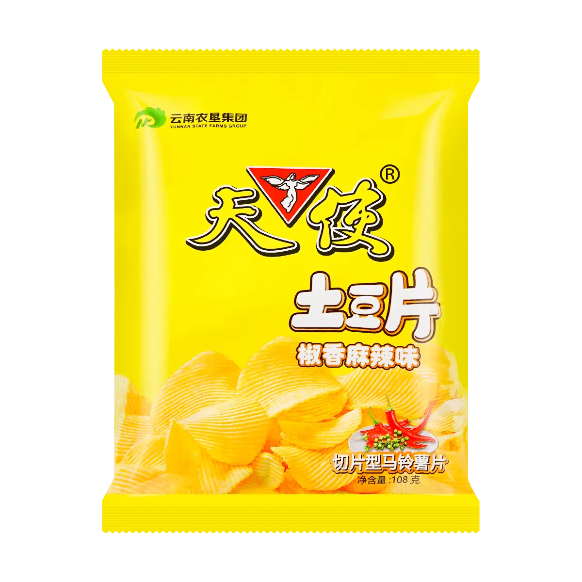 Angel Potato Chips Spicy Potato Chips, 3.8oz