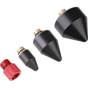 Hromee 1/8-Inch Rubber Tip Set for Air Blow Gun, 4 Pieces Air Compressor Gun Nozzle with 1/2-Inch High Flow Adapter