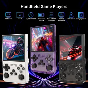 GAMINJA Enhanced Edition ANS13 Retro Handheld Console with 3500mAh Battery 4-inch IPS HD Display, Open Source with 15000 Games & 20+ Emulators Perfect for Retro Gaming Gifts Retro Game