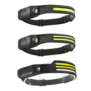 Smart Wave Sensing Headlights Bright Silicone Headlights Outdoor Running Cycling Night Fishing Strong Lights Portable Adjustable