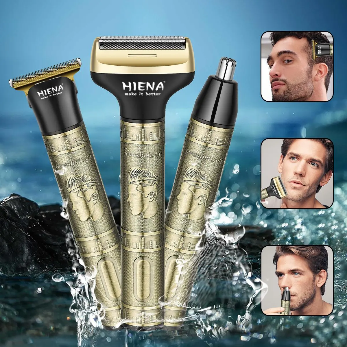 Men's Beard/hair Trimmer, Cordless Barber Trimmer, Cordless Rechargeable Trimmer, Cordless Charging Trimmer, 3-In-1 Beauty Set, Perfect for Mustache, Body, Nose, Ear Hair Removal, Beard and Mustache Trimmer, Ideal Gift