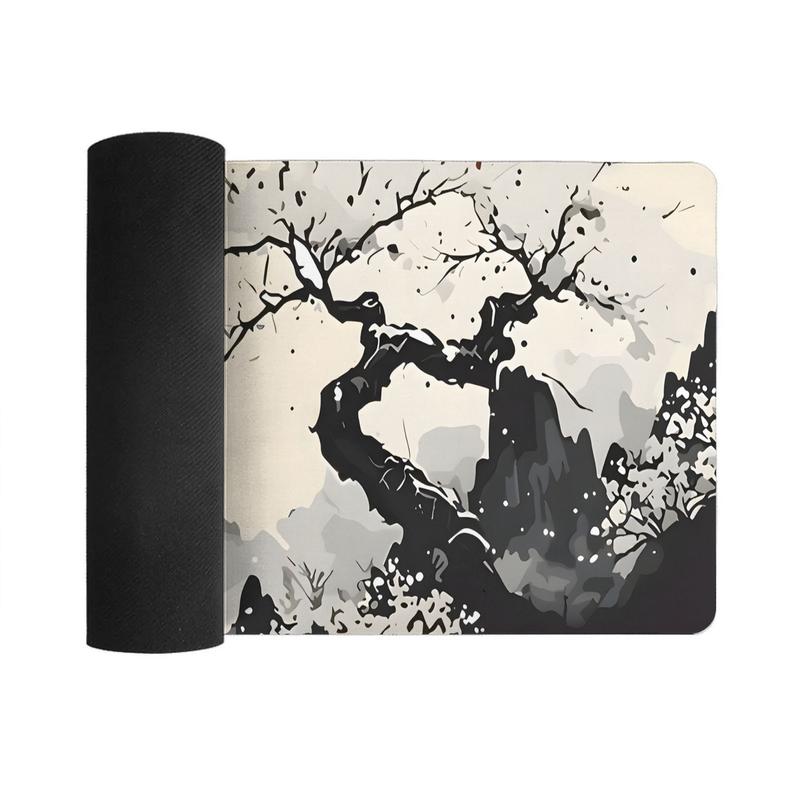 Extra Large Gaming Mouse Pad with Japanese Ink Landscape Design for Enhanced Precision and Comfort in Stylish Gaming Setup