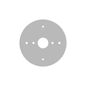Stainless Steel 4" Back of Sleeper/Cab Light Plate with 1 Watermelon Light Hole