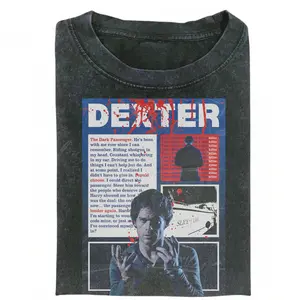 Dexter Dark Passenger Shirt, Dexter TV Series Design, Blood Splatter Graphic Tee, TV Show Fan Shirt, Gift for Men, Gift for Women, Crew Neck T-shirt, Trending T-shirt