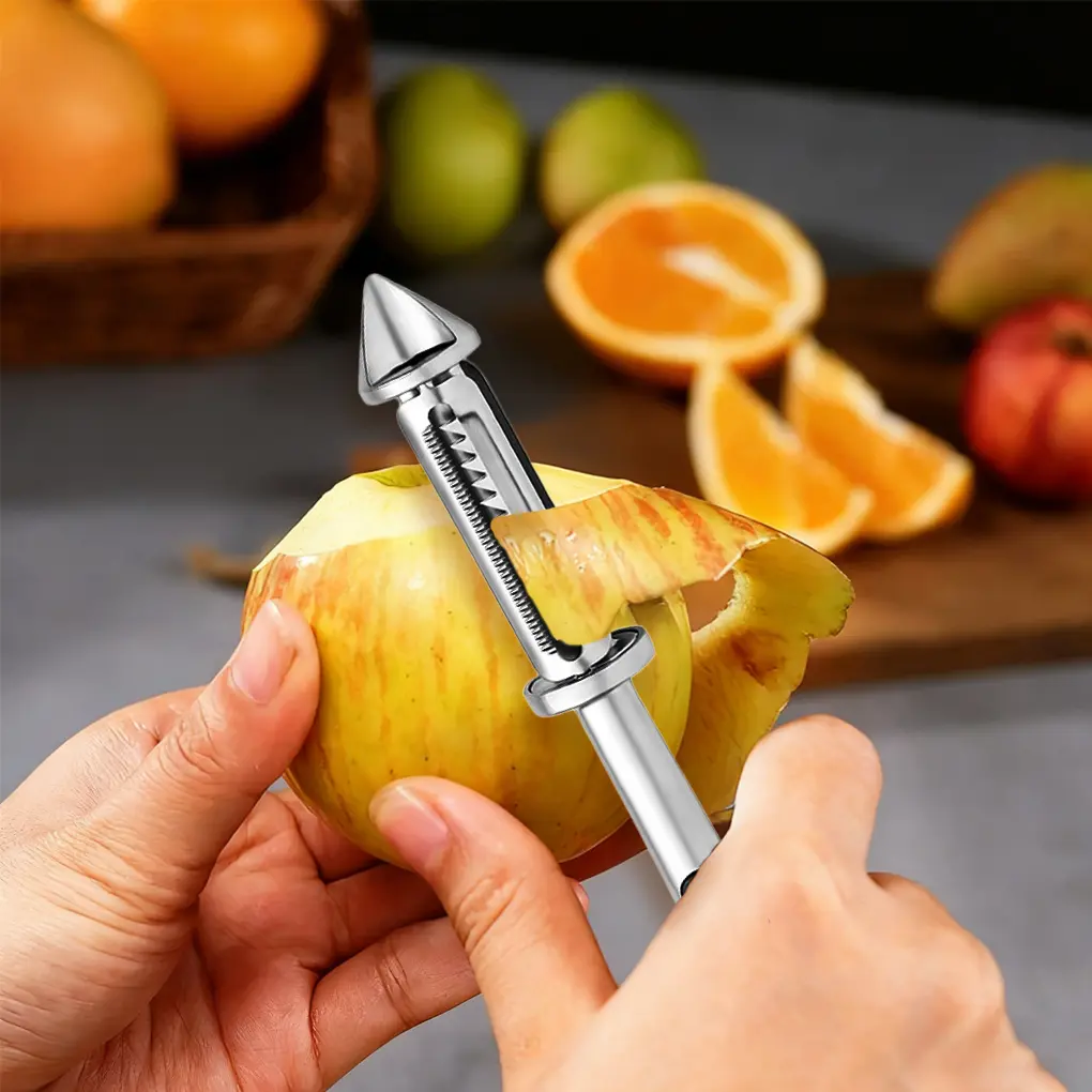 Vegetable Peeler,Stainless Steel 2 in 1 Julienne Vegetable Peeler,Ultra Sharp Potato Peelers for Kitchen, Premium Veggie Fruit Peeler, Carrot Peeler, Rotary Serrated Blade, Thickened Non-Slip Ergonomic Handle