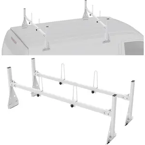 Father's Day Gift VEVOR Van Roof Ladder Racks - 59" Adjustable Heavy-Duty Steel Racks, 600 lbs Capacity for Chevrolet Express 1500 2500 3500/Ford E150 E250 E350/GMC Savana, 2 Bars
