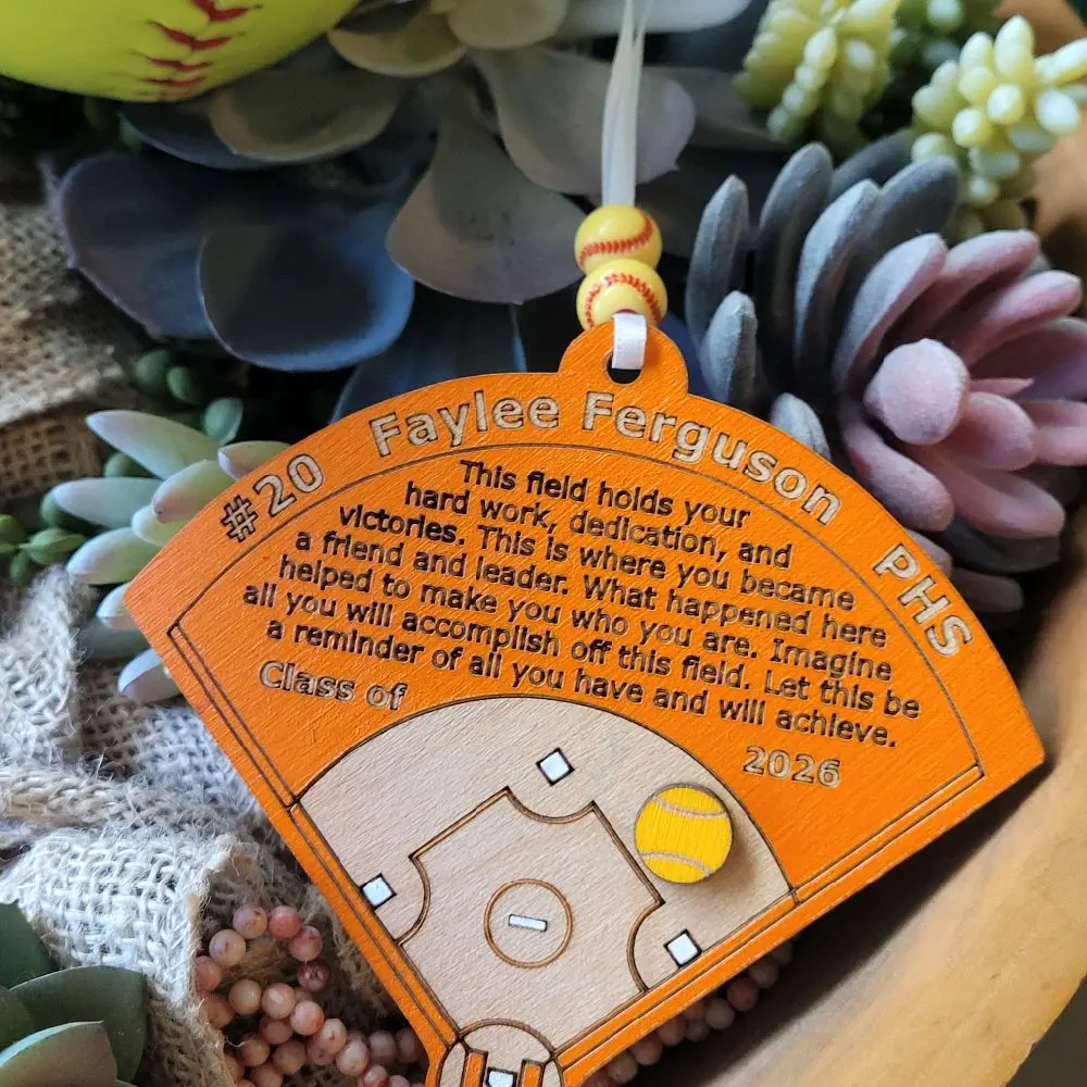 Softball Baseball Senior Night Gift Homecoming Keepsake Bouquet Tag Gift Bag Tag Place Card Holiday Ornament Gift Idea MADE TO ORDER