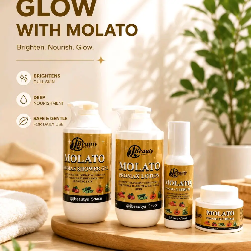 Jbeauty's Molato promax perfect brightening body set . Body shower, Lotion, Serum and Facial Cream, Very Effective for all Type of Skin. Hydroquinone Free