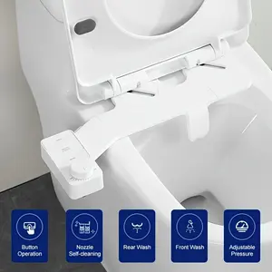 Ultra-thin design easy to install non-electric women's washer - adjustable water pressure, ultra-thin design, self-cleaning nozzle for fresh water bathroom seats