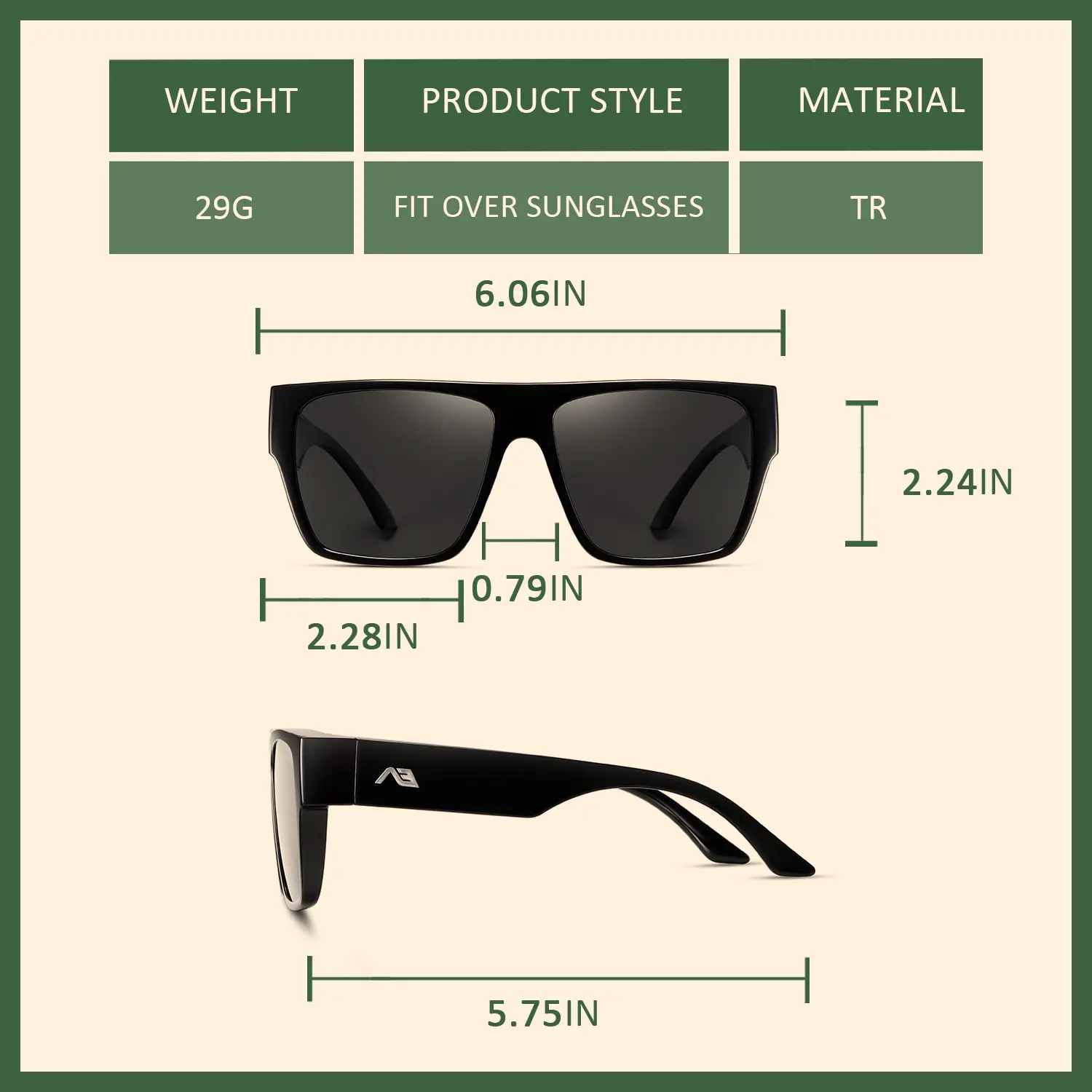 Kimorn Fit Over Trendy Casual Sunglasses for Women Men 