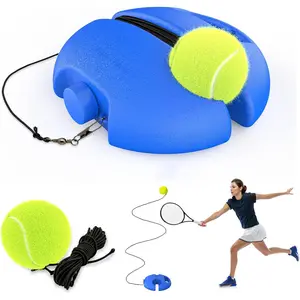 Tennis Trainer Rebound Ball, Solo Training Equipment, Portable Tennis Rebounder Kit, 2 String Balls, Suitable for Beginners Exercise