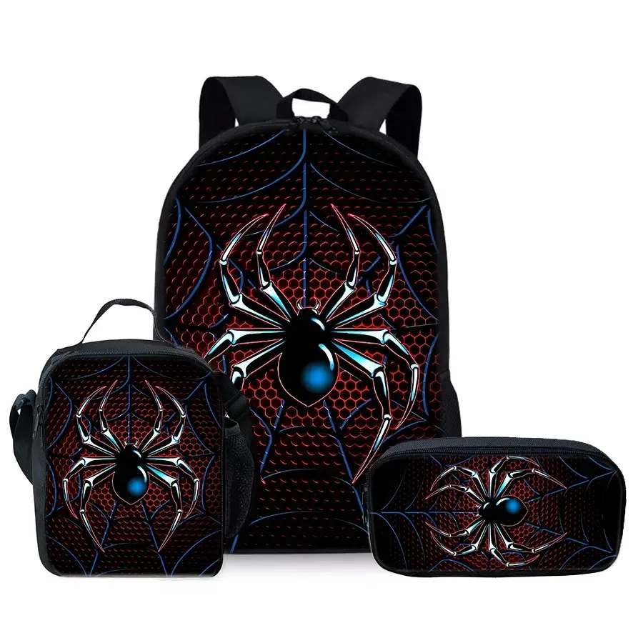 terial: polyester Weight: 0.55kg Backpack Size: 44*28*13cm Lunch bag size:25*19*8cm Pen case size:22*11*5cm Gifts:Yes Occasio:Casual Quality: Good Item No:WKA9A10A1 Style: 3D Cartoon