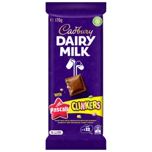 Cadbury Pascall Clinkers Chocolate Bar, Australian Import - Ships with Cold Pack in Insulated Package