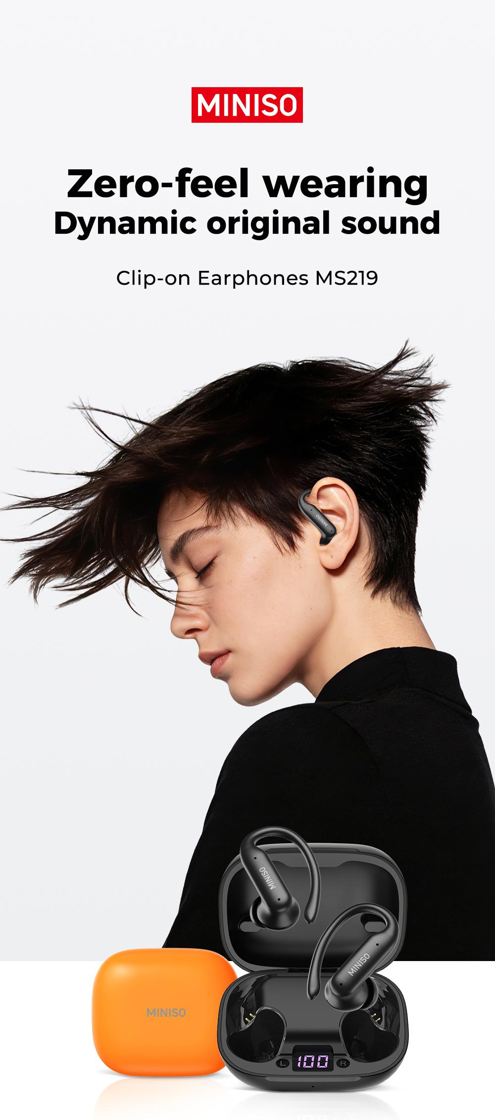 MINISO MS219 Wireless Earbuds Bluetooth 6.0 Headphones, Sleep Earbuds, Waterproof Wireless Earphones, Mini Invisible In Ear Earbuds, Suitable for Office, Sports, Sleeping, Study and Audio Calls, Built in Microphone, Gaming Bluetooth Headphones