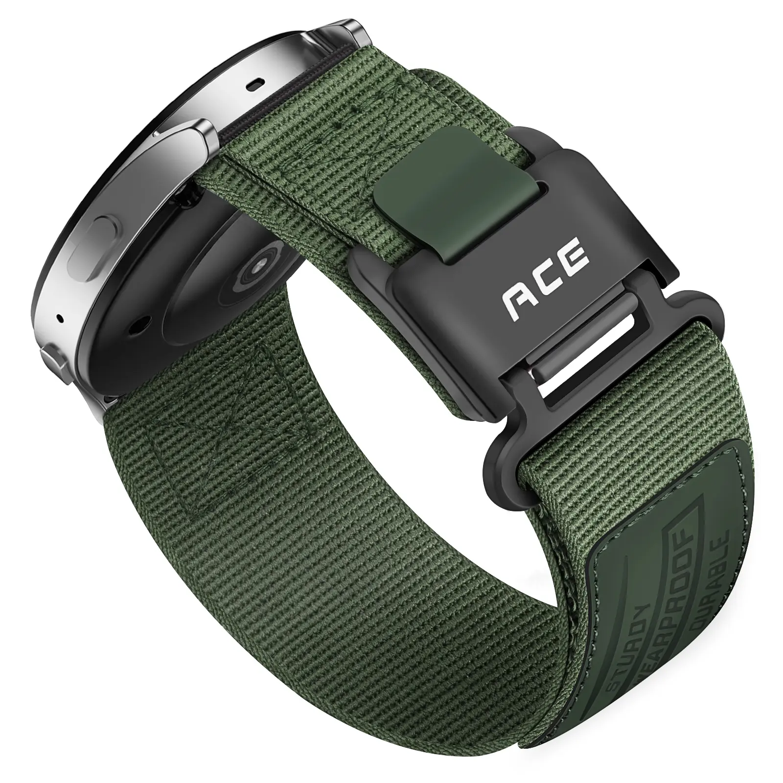 20mm Durable Nylon Magnetic Buckle Woven Sport Smartwatch Strap, Compatible with Samsung Galaxy Watch 7/6/5/4, 6 Classic, 5 Pro, 3 Classic 41mm, Active 2 - Convenient Sporty Smartwatch Accessories