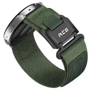 Durable Magnetic Buckle Woven Sport Strap 20mm Compatible with Samsung Galaxy Watch 7, 6, 5, 4 (40mm/44mm) / Watch 6 Classic / Watch 5 Pro / Watch 3 Classic 41mm / Active 2 20mm Nylon Magnetic Buckle Design Sporty and Convenient Wearable Strap