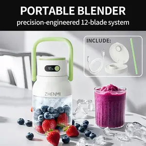 Party-Ready Portable Blender: Ice-Crushing, 33oz BPA-Free Cordless Smoothie Maker for Birthdays, Holidays & Fitness Lifestyles