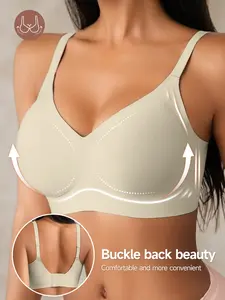 Jelly Bras for Women No Underwire Wireless Seamless Smooth Push up Bra Full Coverage Fit Bralettes Comfortable Everyday Bras with Medium Support and Lift