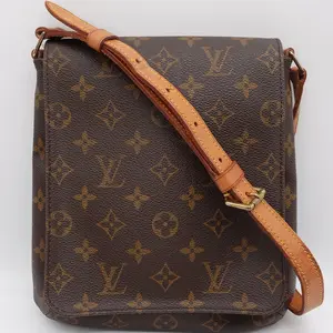 Pre-owned Louis Vuitton Coated Canvas Shoulder Bags Monogram Musette Salsa PM Vintage