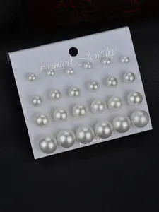 Simple Faux Pearl Decorated Stud Earrings, Pretty Studs, Elegant Exquisite Earrings for Women & Girls, Fashionable Jewelry for Party, Daily Clothing Decor