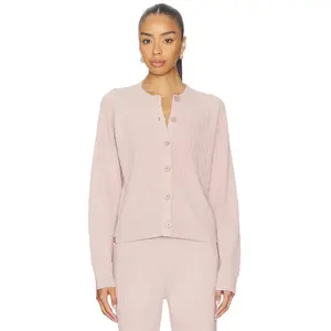 Barefoot Dreams CozyChic Ultra Lite Textured Rib Cardigan in Teaberry