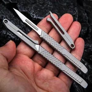 Multifunctional DIY Knife with Titanium Alloy Handle, Precision Work Accessories, Durable and Versatile Tool for Crafting and Repair