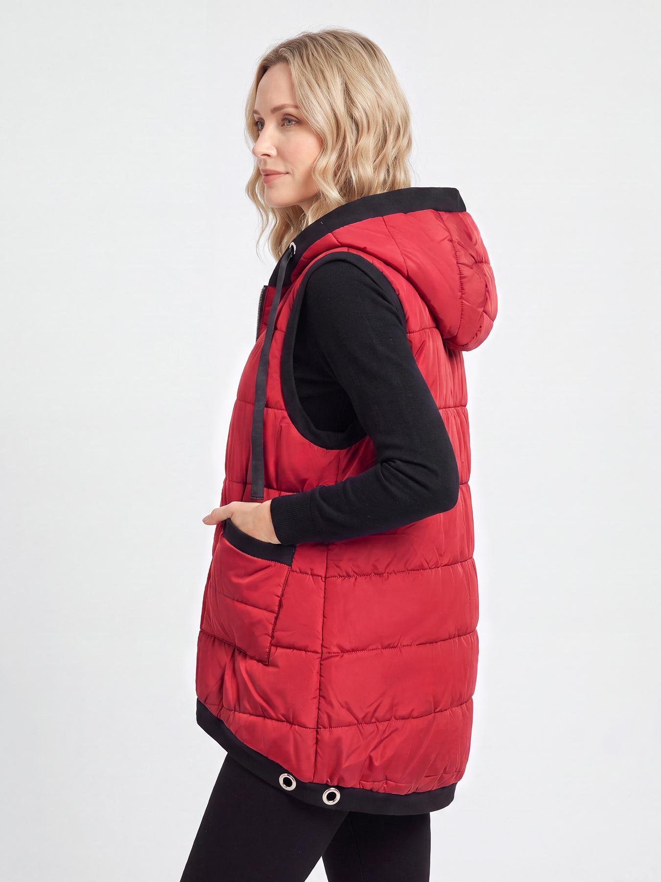 Aswulk Women Hooded Quilted Padded Vest, Thick Zip Up Sleeveless Jacket With Big Pockets, Front Short Back Long Casual Layering Gilet