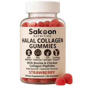 Collagen Peptides Gummies – Strawberry Flavor | Bovine & Chicken Collagen Peptides Dietary Supplement for Skin Elasticity, Joint Health, Hair Strength & Fitness Support | 90 Edible Gummies – Healthcare