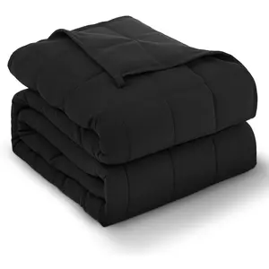    for Adults 15lbs, Queen Size Blanket for 125-180lbs, Weighted Throw Blanket with Beads, Soft Thick Blanket for Adult All-Season, 60 x 80 inches, Black