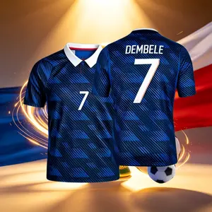 2026 France National Home And Away 10# Mbappé Dembele Short And Long Sleeve Soccer Jersey Fans Version Breathable
