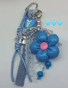 C3 Cute & Cool Bag Pendant, Plush Doll & Beaded Keychain Set