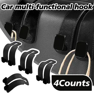 4 Counts Car Seat Back Storage Hook, Multi-functional Hook for Daily Commute