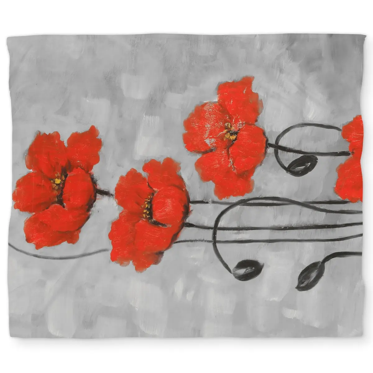 360 stand King Size Printed Face Duvet Cover - Breathable, Modern, Big Red Floral Accent Home Decor Textile Bedding Linen Set (Model C1DCKSW03BBGLS), Modern Design, Floral Bedding, Floral Bedding Sets, Modern Bedroom