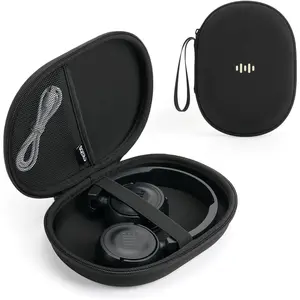 Headphone Case Hard Shell for JBL Tune 520BT/510BT/500BT/720BT/Bose/Soundcore Anker/BERIBES/KVIDIO/TOZO/JLab, Ultra-Slim Pocket Over-Ear Headset Universal Portable Travel Organizer Bag (Black)