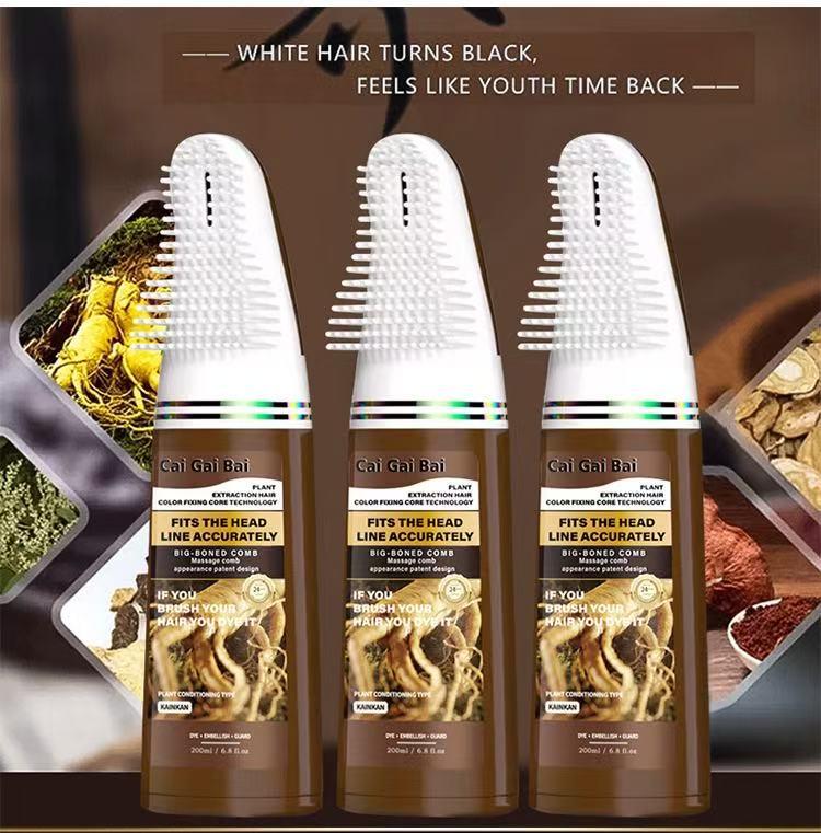 Hair Dye Home Use Dye Comb（Two-bottle set） Integrated Convenient Plant Essence Cream Ash Brown Ash Blonde Highlights No Damage Mild Haircare