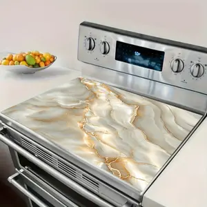 [Vibrant Stove Protector] Vibrant Printed Stove Protector |   2D Flat Decoration, Stove Top Cover for Electric Stove, Modern Kitchen Decor, Home Decoration, Kitchen Mat, Stove Decor - 1pc